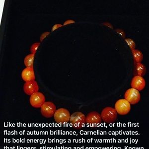 Natural Handmade Carnelian Stone Bracelet